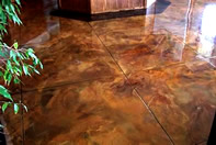 Stained living room floor